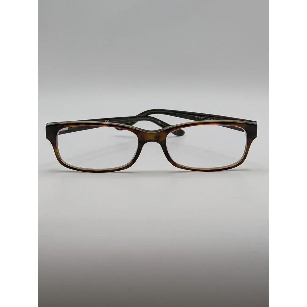 Rayban RB 5187 2445 Tortoise Green Rectangular Eyeglasses Frames 52-16-140